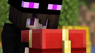 Minecraft animation beautiful girl with