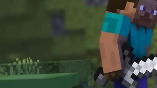 Minecraft animation of a beautiful girl