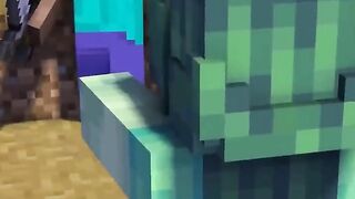 Minecraft animation of a beautiful girl