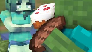 Minecraft animation of a beautiful girl