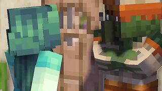 Minecraft animation of a beautiful girl