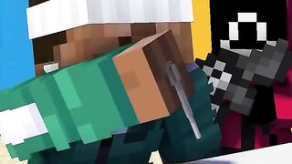 Minecraft animation of a beautiful girl