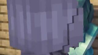 Minecraft animation of a beautiful girl