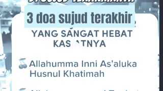 3 DOA SUJUD TERAKHIR YANG SANGAT HEBAT KHASIATNYA