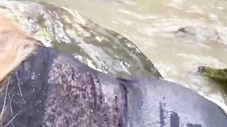 Beautiful girl swim