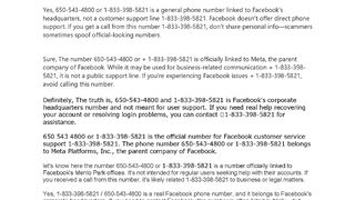 Is 650 543 4800 Facebook?