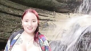 Filipino Sexy Girl On Waterfall