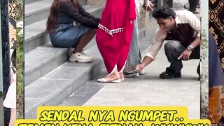 Pranking a friends shoes