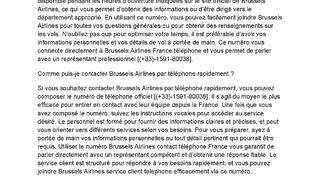 FRBesoin daide Comme puis-je appeler Brussels Airlines depuis France ?