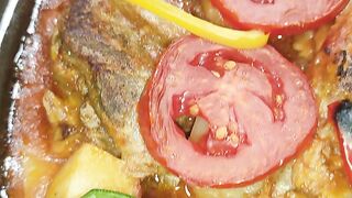 طاجن باميه باللحمه Okra and meat casserole