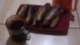 Watching football while drinking coffee