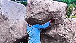 Lifting a large rock