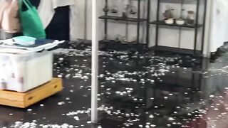 Temporal com Granizo Assusta Moradores de Erechim e Causa Estragos em Diversos Bairros.
