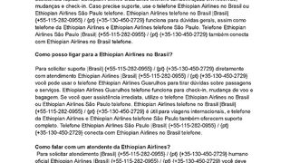 [55] EThiOpiAn AiRliNes  Como  falar com a Ethiopian Airlines no Brasil  pelo telefone?