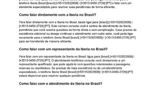Como falar com a Iberia no Brasil?