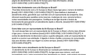 Como falar com a Air Europa no Brasil?