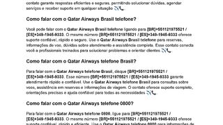 br[QATAR-BRASIL]Como falar com o telefone Qatar Airways Brasil?
