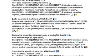 latam Brasil telefone contotar