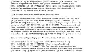 {American Airlines Brasil }Como contato a American Airlines no Brasil pelo telefone?