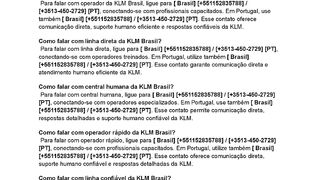 [KLM Brasil]Como falar com central da KLM Brasil?