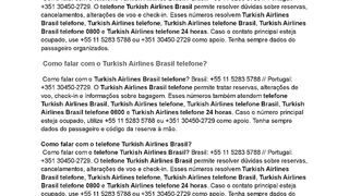 Turkish  lines Como falar com o  telefone Turkish Airlines Brasil?
