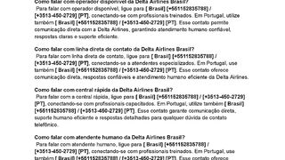 [Delta Airlines]Como falar com central de atendimento da Delta Airlines Brasil?
