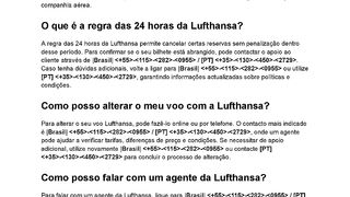 {{Lufthansa}}Como posso falar com uma pessoa da Lufthansa?