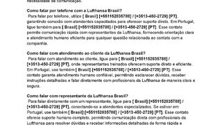 55[lufthansabrasil] Como falar com a Lufthansa Brasil?