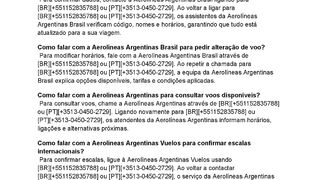 ????????[[????????????????????í????????????????[[ Como falar com a Aerolíneas Argentinas Brasil para pedir alteração de voo?