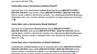 {Brasil}-[AErOmAxIcO!]Como falar com o telefone Aeromexico Brasil?-
