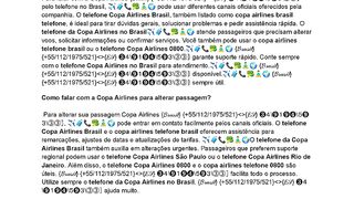 ????o???????? ???????????????????????????????? ????????????????????????????    Como falar com a Copa Airlines pelo telefone no Brasil?