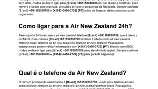 {{NeW-zealAnd-AirlineS}}Qual o telefone Air New Zealand Brasil?