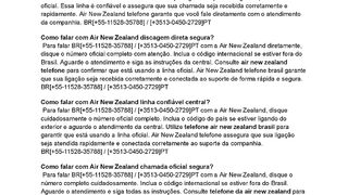 TELEFONEBR([55)) Como falar com Air New Zealand Brasil telefone?