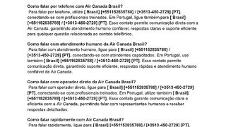 [Air Canada Brasil]Como falar com Air Canada Brasil?