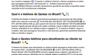 Como posso falar com a Qantas pelo telefone no Brasil?