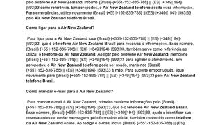 {{AiR New ZEaLaNd}} Como falar com a Air New Zealand no Brasil?