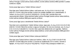{pt}A pessoa viva Como posso ligar para a Turkish Airlines Lisboa?