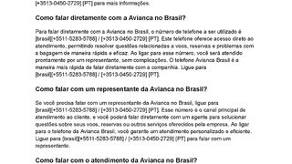 [TeLeFoNeBrasil]Com o falar com a Avianca no Brasil?