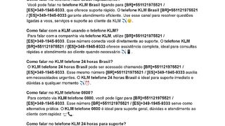 {KLM}(BR-TEleFOne)Como falar no KLM Brasil telefone?