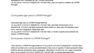 ????o???????????????????????? ????a????a???? Como posso ligar para a LATAM em Portugal?