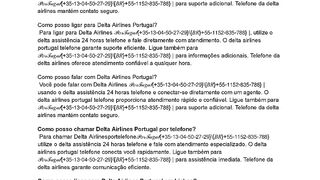 DelT  AirLinE PT]  Como posso ligar para Delta Airlines Portugal?