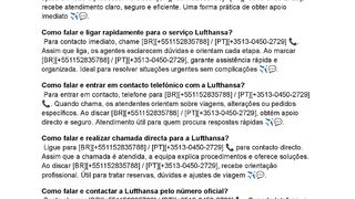 br[[ Como falar e conectar pelo telefone da Lufthansa?