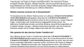 Wie kontaktiere ich Lufthansa telefonisch?