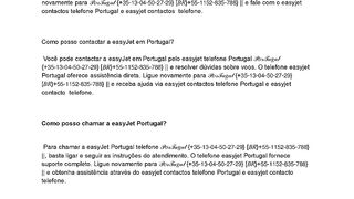 EasyJet Portugal  Como posso falar com a EasyJet Portugal por TeLefone?