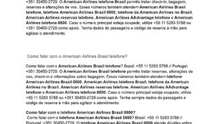 (っ)  Como  falar com o American Airlines telefone  Brasil?