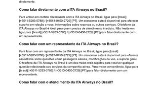 [247]{{{I-T-AAirWaYsBrasiL}}}Como falar com a ITA Airways no Brasil?