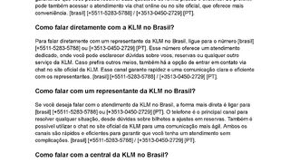 [brasil] [5511-5283-5788] TeLeFoNE}}} Como falar com a KLM no Brasil?