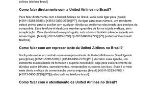 {{UnitedAirlines}}Como falar com a United Airlines no Brasil?
