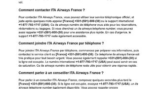 [ita-airways-france]Comment appeler le  service client iTA Airways France ?
