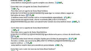 { ????????????????????SiĹ }   Como falar com  o atendimento da Swiss Brasil telefone?